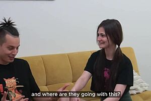 Nasty teen girl hones her sucking skills on cock before diving into cumshot facial adventure.