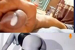 cum tribute covers hot milf with shaved pussy and big ass in webcam session