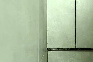 Intense solo masturbation in gym bathroom screams of pleasure