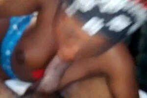 Cute darkskin ebony girl seductively sucks stepbro's big cock in close-up pov with dirty talk