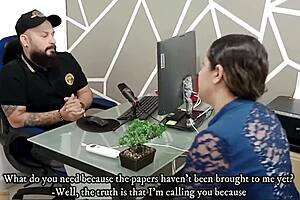 colombian housewife gives boss rich oral to keep job, he finishes satisfied with cum in her mouth during quickie submissive session