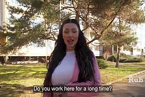 girl with boyfriend accepts 1 month salary for public pickup sex flashing