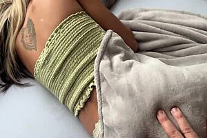 sneaking on free use step sister for pov blowjob riding and creampie in doggy style with blonde teen katee v