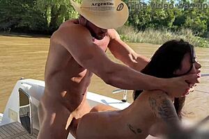 The amazing Brazilian Gih Ribeiro enjoyed a hardcore fuck on a boat in Argentina. She loved every intense moment.