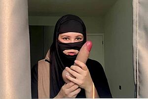 Once upon a time, this slutty Muslim teacher decided to try deepthroating a dildo for the first time in a close-up solo session.