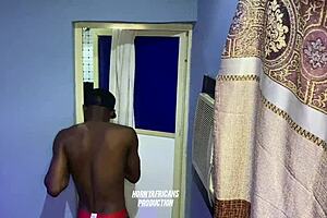 Stepbro Begged Submissive Ebony Teen to Ride Huge Black Cock Raw Until Creampie Filled Tight Wet Pussy