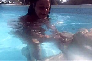 i uh... had this wild holiday threesome in the pool with brunettes and blondes