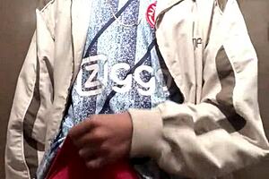 This tattooed guy loves showing off his massive cock for the cam in a solo masturbation compilation.