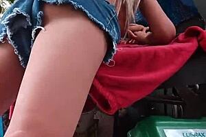 Why not shove the sex toy deep in my blonde stepdaughter's ass while my wife is out?