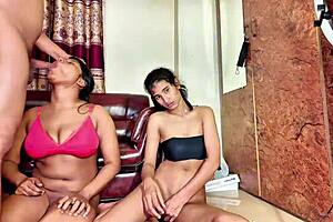 I felt so thrilled sharing that amazing threesome sex with my huge tits stepsister and young 18+ couple Uttaran20