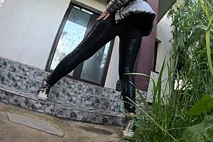 Will This Mature Mommy Slut Take Huge Cumshot Facial From Gardener In Garden With Wet Lingerie And Taboo Ass Worship?