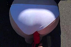 Girlfriend With A Strap-On Fucked Milf With Fat Booty On The Road Near The Car Mature Lesbians Pov Outdoors