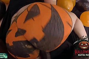 Hey, check this Brazilian milf taking BBC in anal for Halloween jack-o-lantern fun 😈 free video!