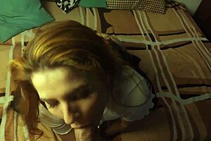 Teen babe gives deep blowjob with facial cumshot and ball licking on beach. She swallows every drop.