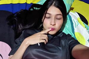 Ever wonder how a Colombian housewife teases her wet pussy with a dildo in skimpy panties?