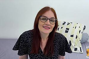 hey, this redhead french slut lavyana wants two cocks for her afternoon snack in a hot mmf threesome