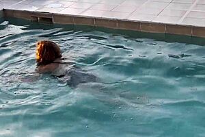 Beautiful Stepmom Flashes Big Tits At Public Pool Craving Huge Cock