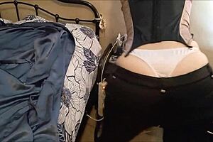 French amateur gets doggystyle fuck in satin lingerie with blowjob and rimjob. Can you handle clothed sex turning into ass to mouth?