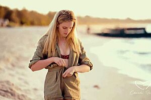 Its olive gee promo with blonde girlfriend pussy licking in bed.