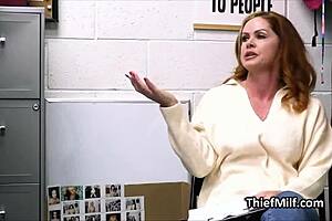 Hey, check out this big dicking for the mature suspect in red lingerie at the office.