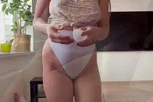 julia fit does dirty anal in white thong with big cock monster cock bent over doggystyle creampie