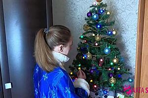 hey russian snow maiden, how do you wish merry christmas with that passionate blowjob gift?