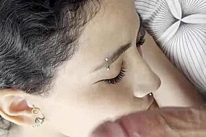 Neighbor woke me up with his dick in my mouth and came on my face 😏