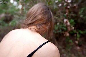 wanna feel stranger's cock deep in public park anal pov bent over forest creampie?