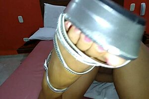 i love watching this sexy latina teen get her tight ass fucked prone bone in heels