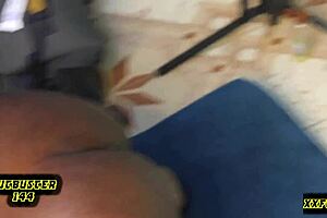 bbw milf neighbor takes doggystyle creampie inside