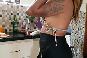 she was showing off for her guy and he watched me eat her raw live