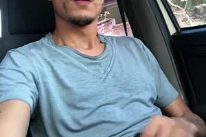 Amateur Milf Fingers Wet Pussy Masturbating In Daylight Car