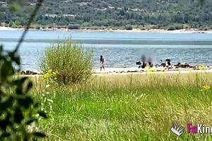 Voyeur catches natalii quinn flashing pussy and hunting cock around madrid's san juan reservoir