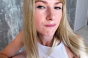 Girl Sucks Big Cock Swallows Huge Cum Loads In Bedroom