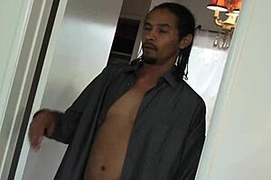 Blackcock teen seduces lusty milf stepdad in lingerie heels