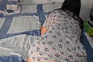 my sweet stepmom gives sloppy deepthroat bj then i fuck her hard 😩💦 she chokes on my cock