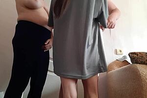 i show my neighbor how to properly fuck her wet girlfriend with spanking and orgasms