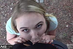 Alyssa Cole Swallows Cock Public Park Suck