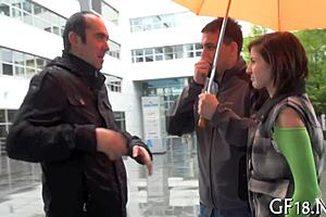 boyfriend sells barely legal teen for rough blowbang fuck 😈