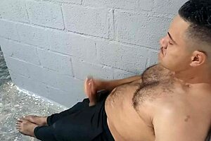 Yuri gaucho hairy Brazilian bear strokes thick cock hard cums strong 🐻🍆💦