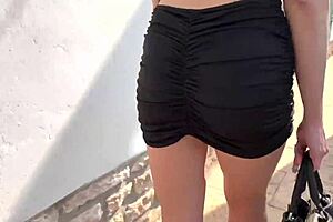 Hot horny blonde big tits handles two monster cocks