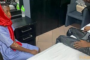 While parents worked petite teen banged bbc stepbro