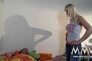 Busty Teen Seduces Grandpa in MMV Films Action!