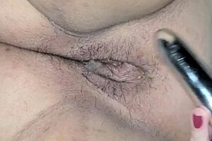 Hubby and I spy neighbor's mature slut pussy - so plump and big clitted!