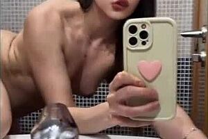 they shoved it all in me in the bathroom quick sex caught on cam