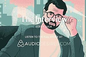 Rubbing tits cums hard begs for dick in interview 🔥💦