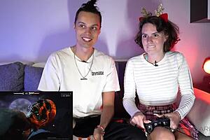 Milf Teacher Plays Strip Game on PS4 with Student Monster Cock