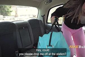 Physio massages horny taxi driver in backseat for free ride payoff