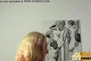 Old girl with monster boobs teases and fucks him hard