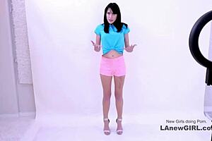 uhh daddy... ravishing teen brunette model fucked hard on sofa casting